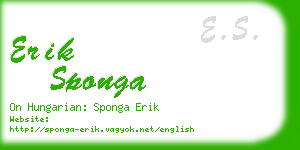 erik sponga business card
